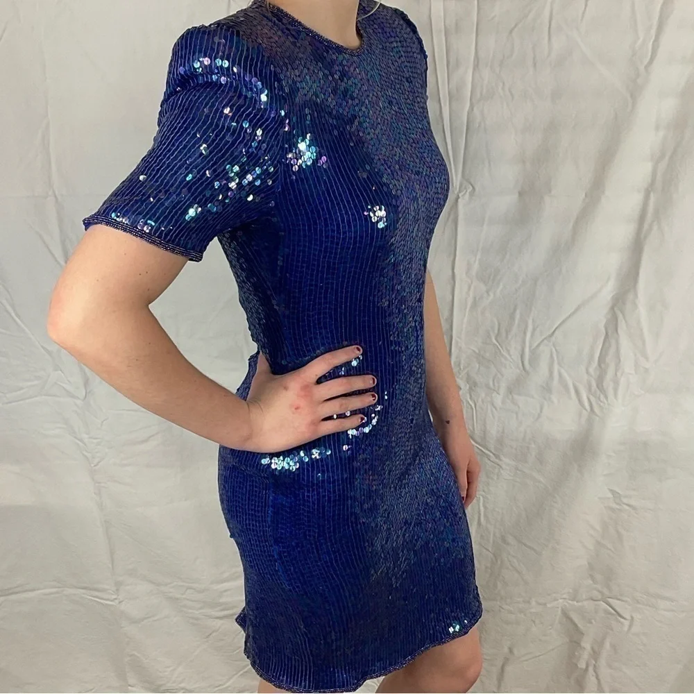 Laurence Kazar New York vintage all sequin stunning dress - Picture 5 of 11